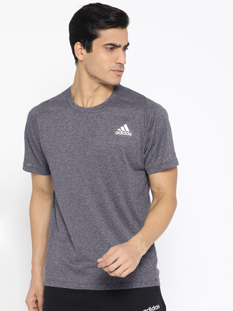 

ADIDAS Men Navy Blue FL_SPR A PR CLT Self Design Round Neck Training T-shirt
