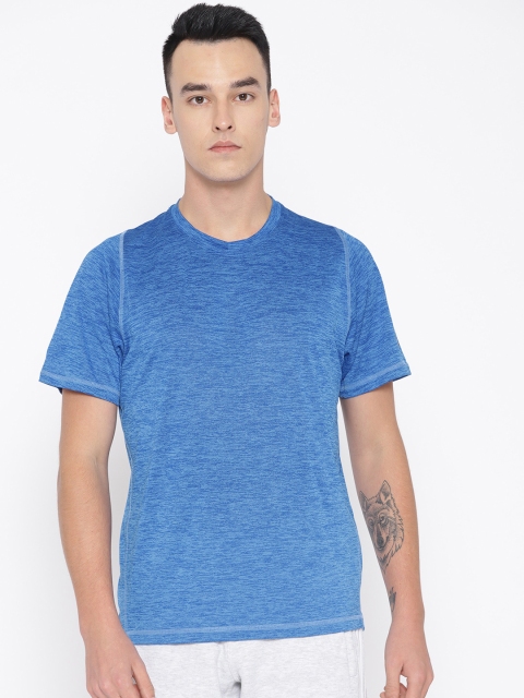 

ADIDAS Men Blue Self-Design Freelift 360 X Gradient Graphic Training T-shirt