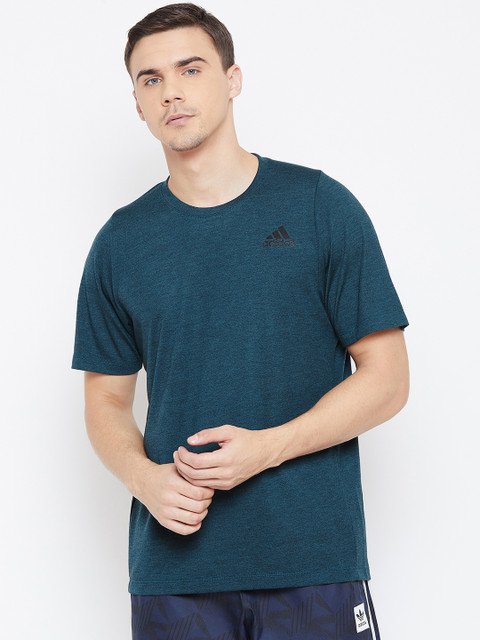 

ADIDAS Men Teal Green Solid FL_SPR A PR HEA Round Neck Training T-shirt