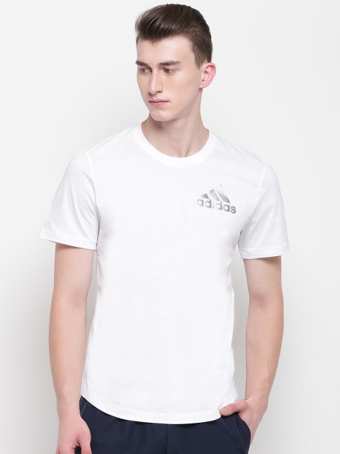 

ADIDAS Men White Sport ID Solid T-Shirt