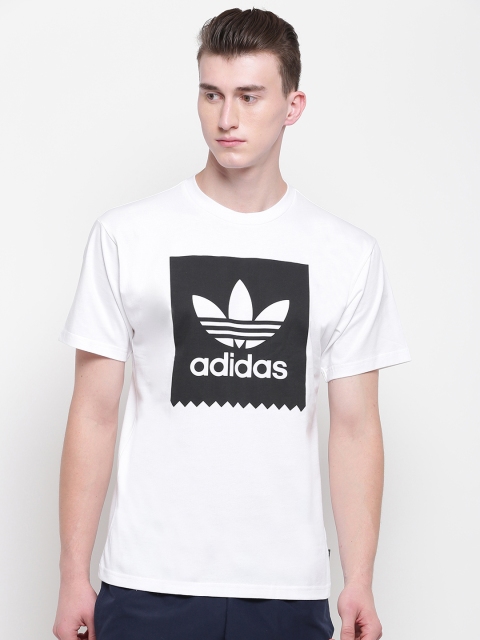 

ADIDAS Originals Men White & Black Brilliant Basics Printed Skateboarding T-Shirt