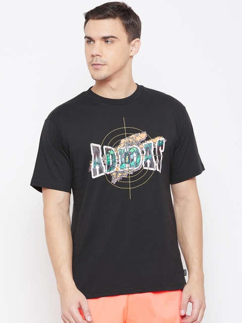

ADIDAS Men Black & Green Printed Skateboarding All In Logo T-shirt