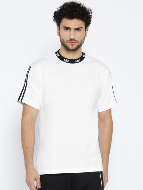 

ADIDAS Original Men White Trefoil Ribbed T-Shirt
