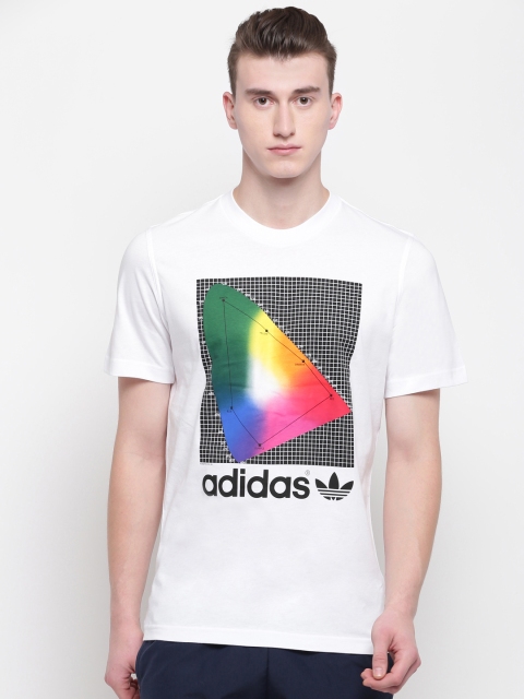 

ADIDAS Originals Men Off-White & Black Printed Spectrum T-shirt