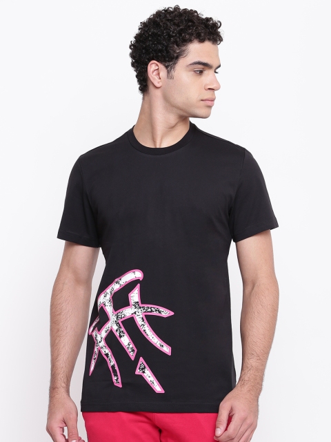 

ADIDAS Men Black Printed TMAC SP Logo Basketball T-shirt