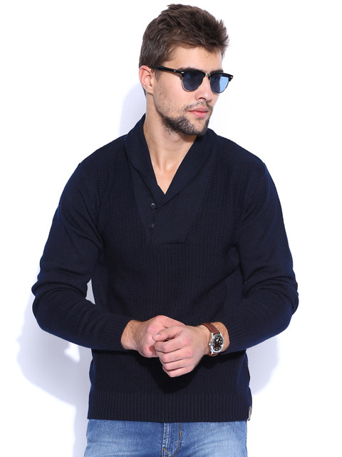 

Peter England Casuals Navy Sweater, Navy blue