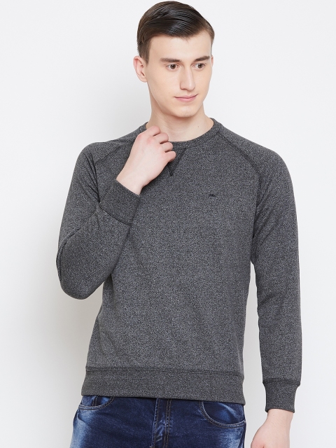 

Monte Carlo Men Charcoal Grey Solid Sweatshirt