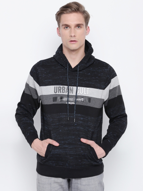 

Monte Carlo Men Black Printed Hooded Sweatshirt