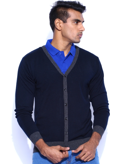 

Peter England Casuals Navy Cardigan, Navy blue