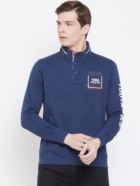 

Monte Carlo Men Navy Blue Solid Sweatshirt