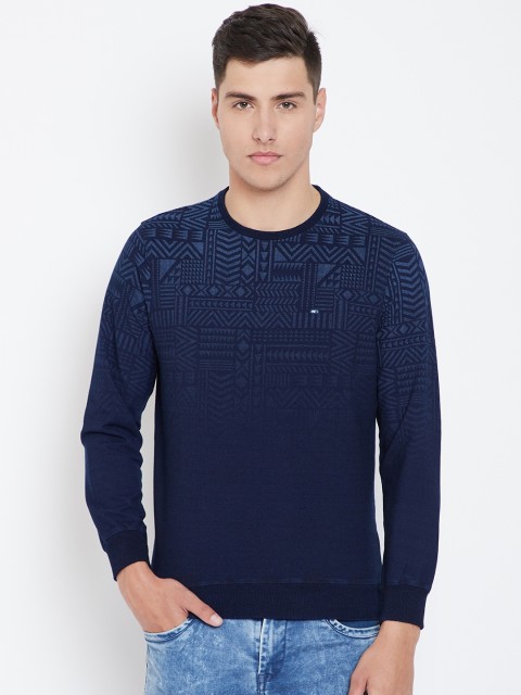 

Monte Carlo Men Navy Blue Printed Sweatshirt