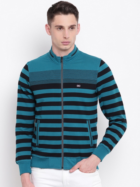 

Monte Carlo Men Blue & Black Striped Sweatshirt