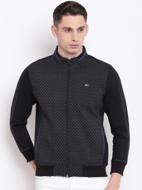 

Monte Carlo Men Black & White Self Design Sweatshirt