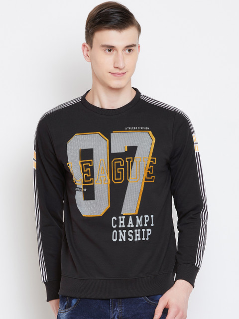 

Monte Carlo Men Black & White Printed Sweatshirt