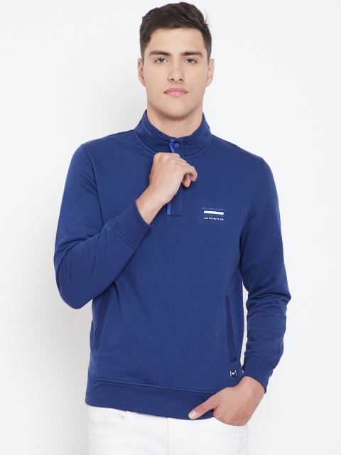 

Monte Carlo Men Navy Blue Solid Sweatshirt