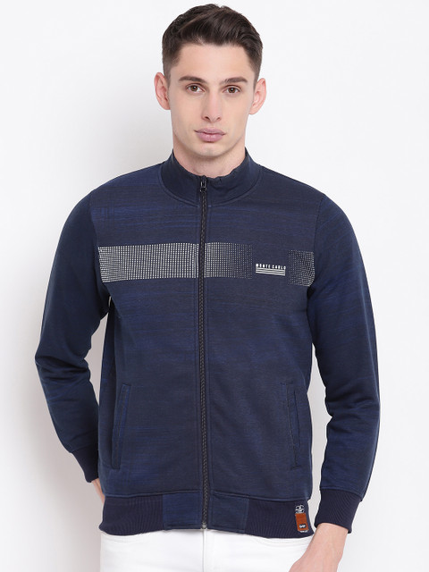 

Monte Carlo Men Navy Blue Self Design Sweatshirt