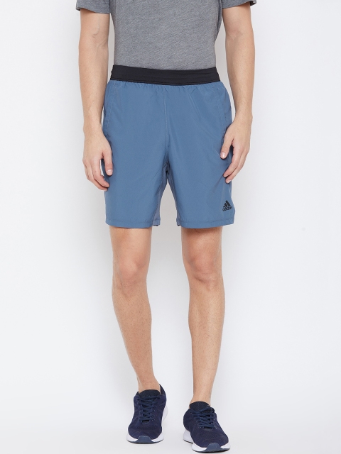 

ADIDAS Men Blue 4K Woven 8-Inch Training Shorts