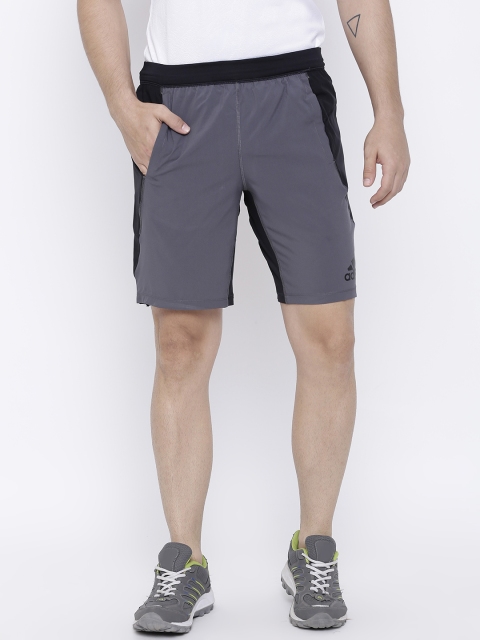 

ADIDAS Men Grey Solid 4K_SPR X WOV 10 Sports Shorts