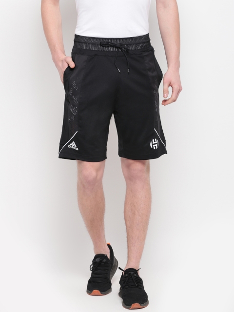 

ADIDAS Men Black Solid Harden C365 Basketball Shorts