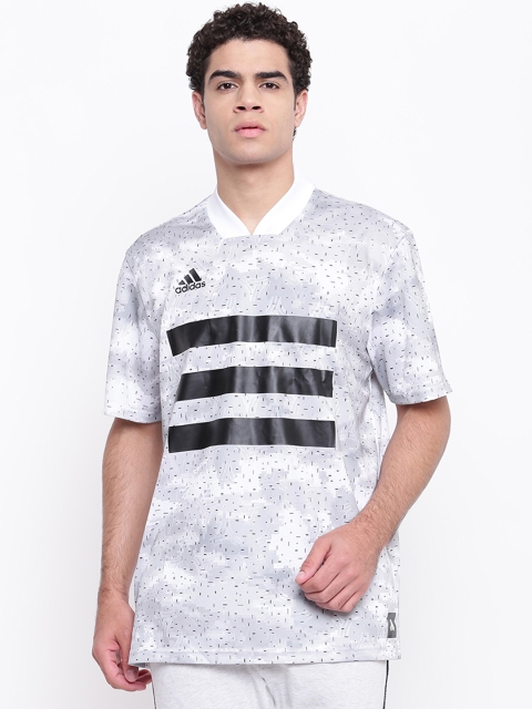 

ADIDAS Men White & Grey Printed Tango AOP V-Neck Football Jersey