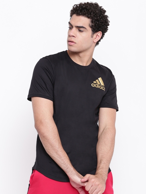 

ADIDAS Men Black Sport ID CT Solid Round Neck Sustainable T-shirt