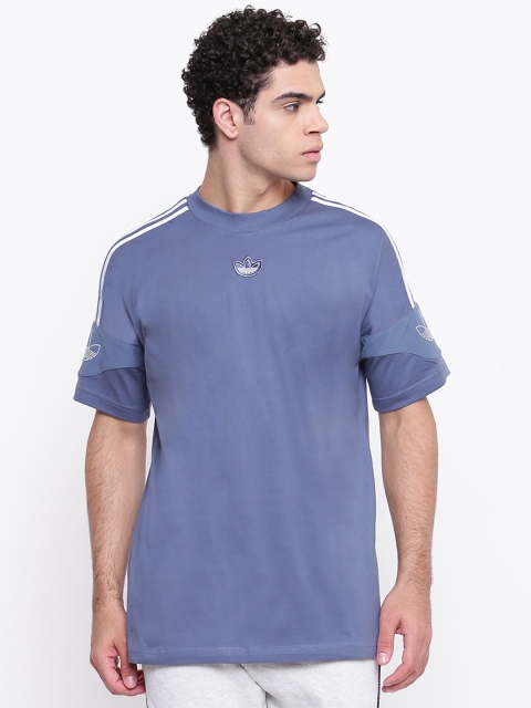 

ADIDAS Originals Men Blue Solid Team Signature Trefoil T-shirt