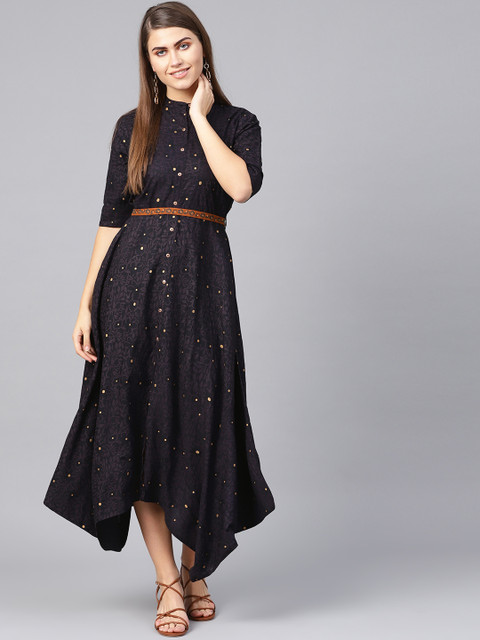 

Juniper Women Black Printed Maxi Dress
