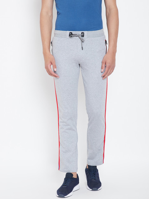 

Monte Carlo Men Grey Melange Solid Track Pants