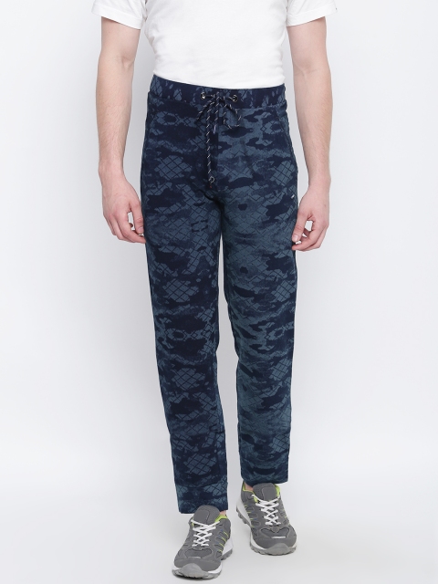 

Monte Carlo Men Navy Blue Slim Fit Printed Track Pants