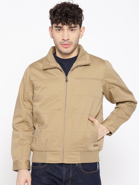 

Monte Carlo Men Beige Solid Bomber Jacket