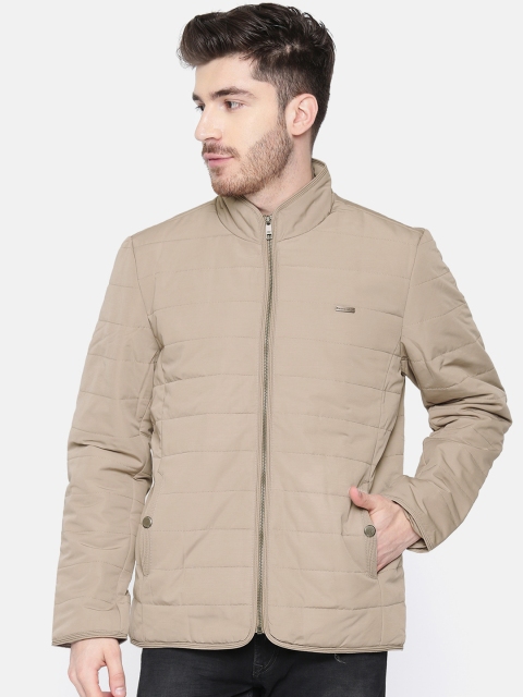 

Monte Carlo Men Beige Solid Quilted Jacket