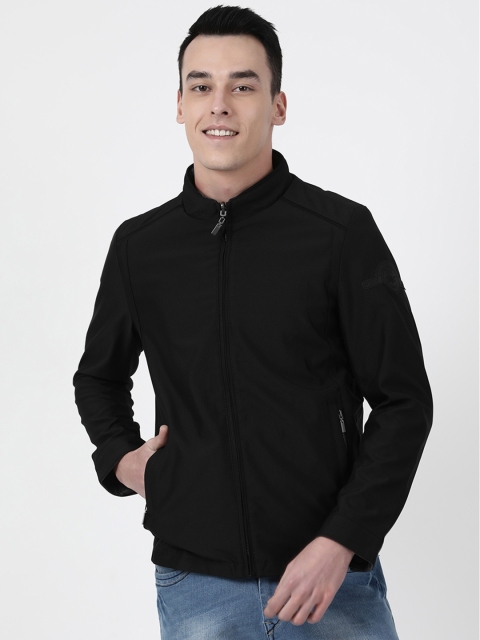 

Monte Carlo Men Black Solid Bomber Jacket