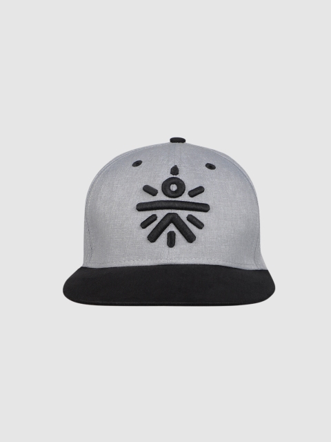 

Cultsport Unisex Grey & Black Embroidered Snapback Cap