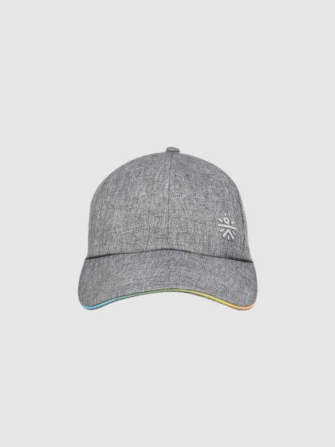 

Cultsport Unisex Grey Solid Baseball Cap