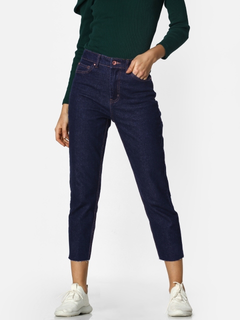 

ONLY Women Blue Emily Straight Fit High-Rise Clean Look Stretchable Jeans