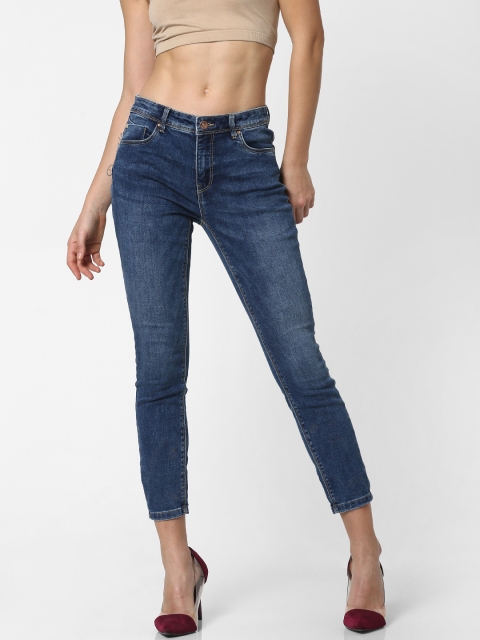 

ONLY Women Blue Carmen Skinny Fit Mid-Rise Clean Look Stretchable Jeans