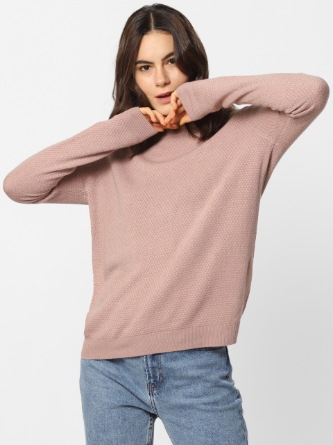 

ONLY Women Pink Solid Sweater