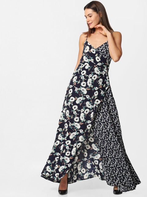 

ONLY Women Navy Blue Floral Printed Maxi Dress