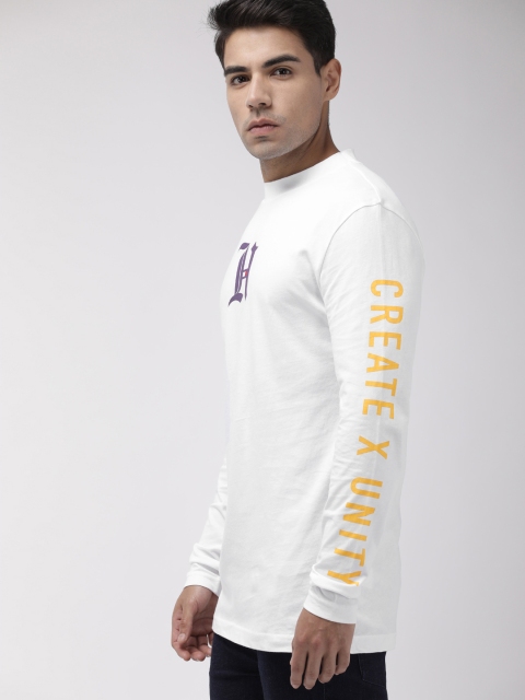 

Tommy Hilfiger Men White Placement Printed Round Neck T-shirt