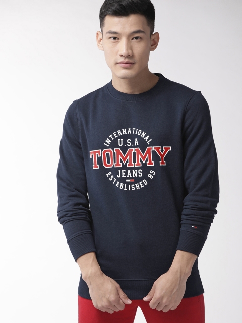 

Tommy Hilfiger Men Navy Blue Printed Sweatshirt
