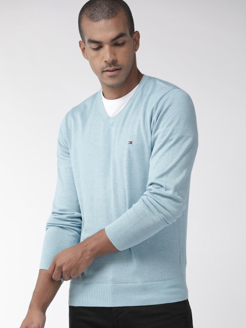 

Tommy Hilfiger Men Blue Solid Sweater