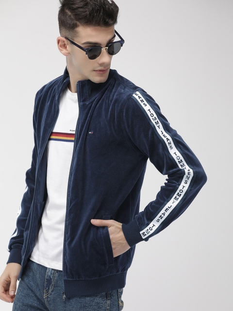 

Tommy Hilfiger Men Navy Blue Solid Sweatshirt