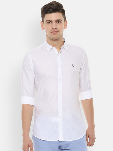 

Allen Solly Sport Men White Slim Fit Solid Casual Shirt