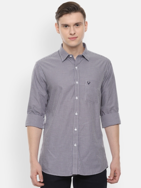 

Allen Solly Men Brown & White Slim Fit Checked Casual Shirt