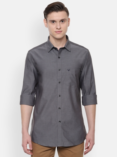 

Allen Solly Men Charcoal Grey Slim Fit Solid Casual Shirt