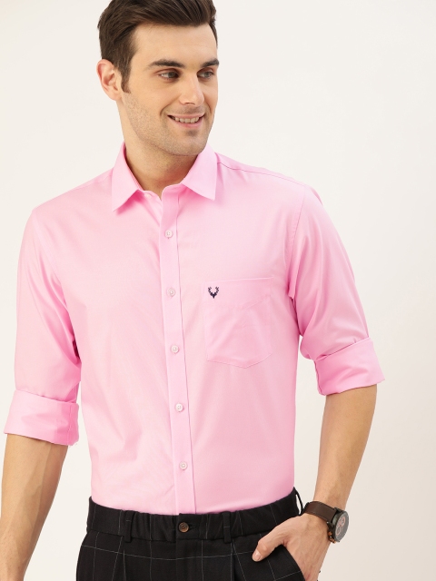 

Allen Solly Men Pink Sport Slim Fit Solid Smart Casual Shirt
