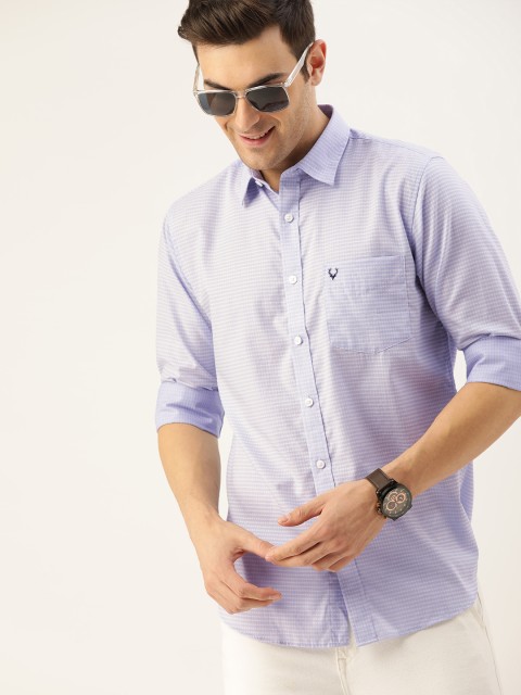 

Allen Solly Men Blue & Off-White Sport Slim Fit Self Design Casual Shirt