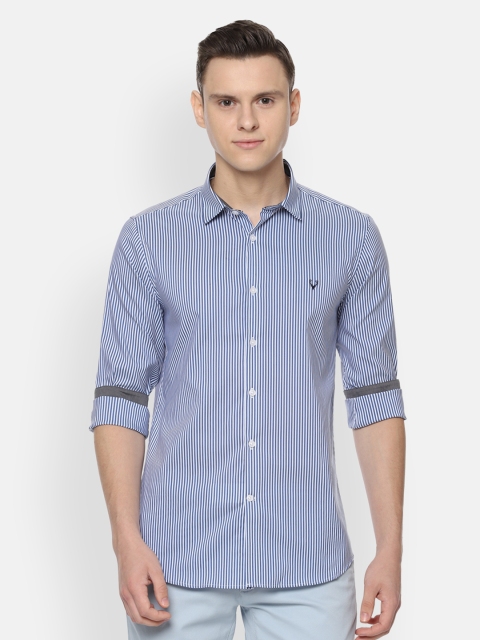 

Allen Solly Sport Men Blue Slim Fit Striped Casual Shirt