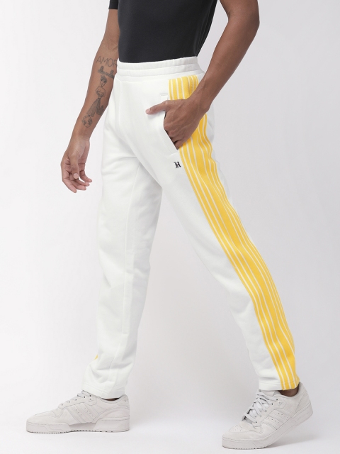 

Tommy Hilfiger Men Lewis Hamilton White Solid Track Pants With Side Stripes