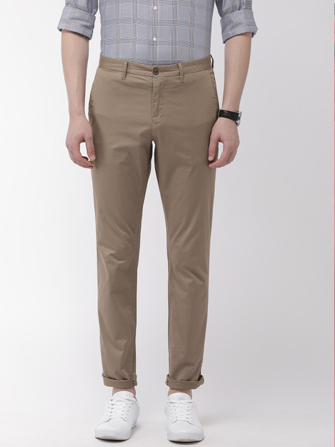 

Tommy Hilfiger Men Khaki Denton Straight Fit Solid Regular Trousers